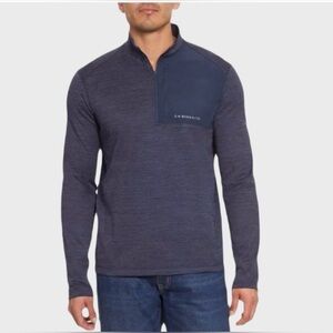 G.H. Bass Men's Quarter Zip Fleece Top, size